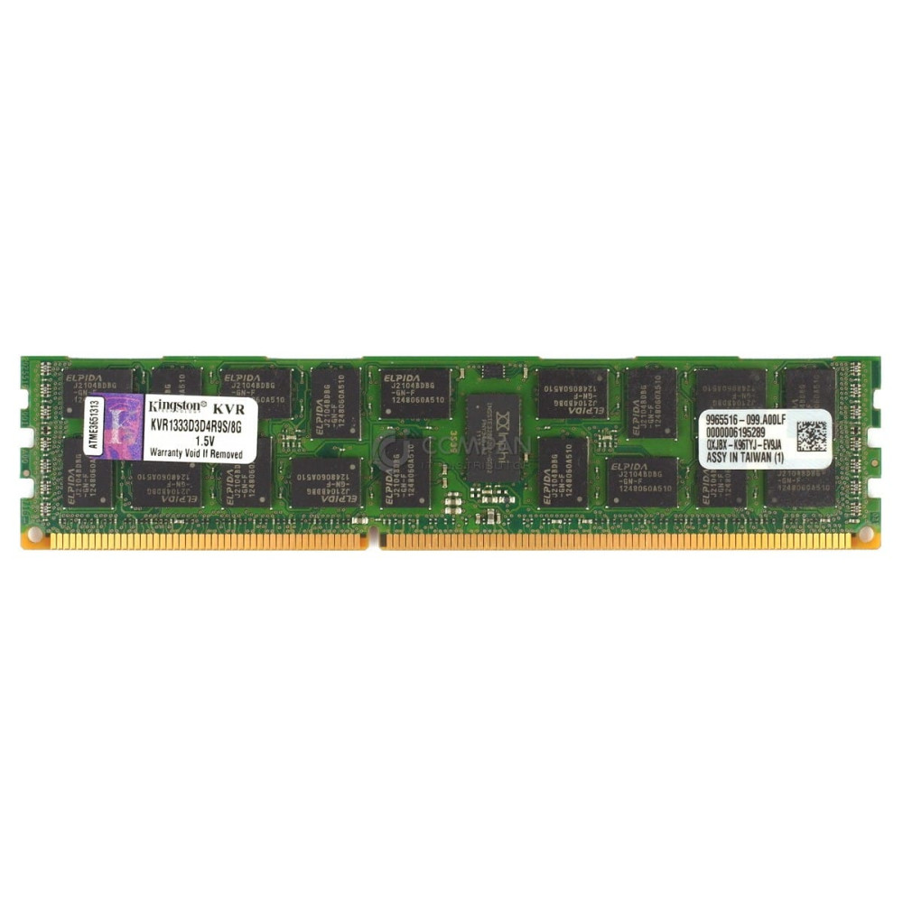KVR1333D3D4R9S-8G KINGSTON MEMORY 8GB 2RX4 PC3 10600R DDR3 KVR1333D3D4R9S/8G